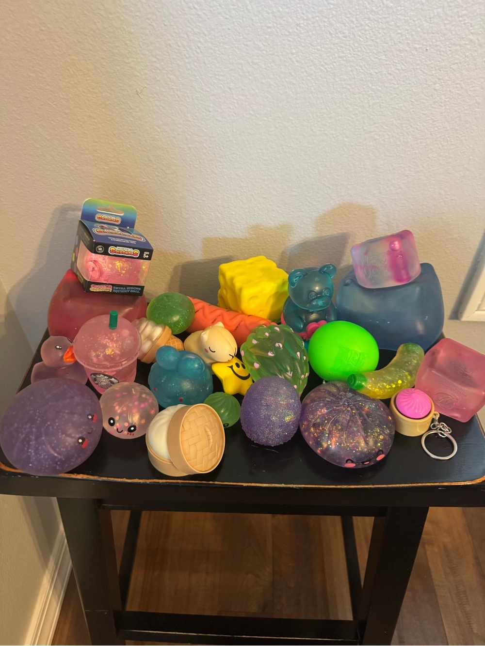 Lot of 29 Assorted Kids Squishy & Sensory Toy Bundle - Purple, Pink, Green, Blue